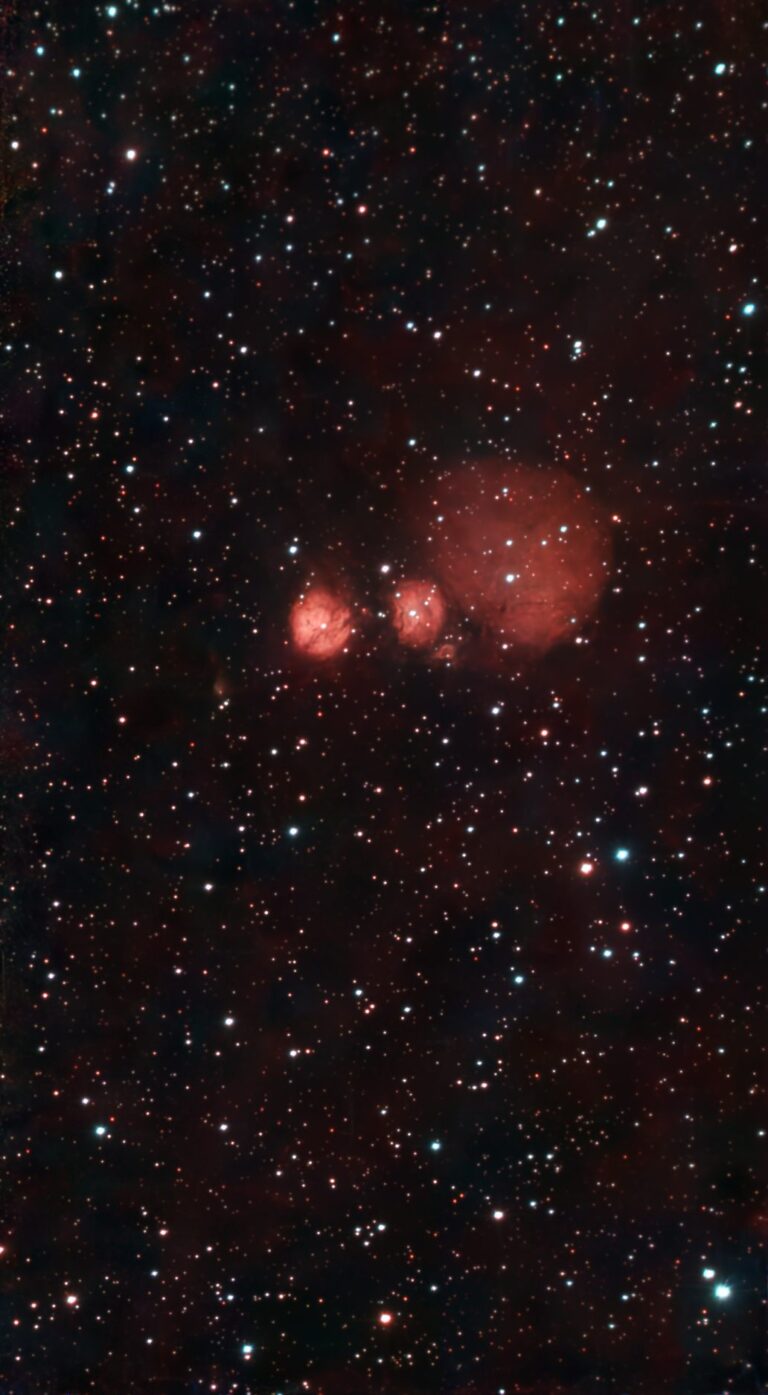 Sh2-254, Sh2-255, Sh2-257, drei Schneebälle im Orion